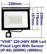 Vive 1525 50W Led Flood Light Sensor